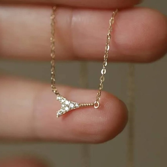 925 Sterling Silver Gold plated Eiffel Tower Pendant Necklace - Picture 7 of 7